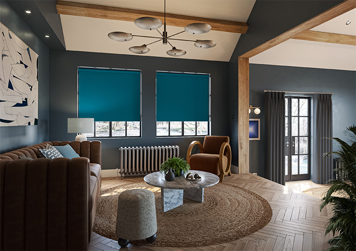 Trinity (FR Blackout), Kingfisher - Twist&Fit Roller Blind - Image 7